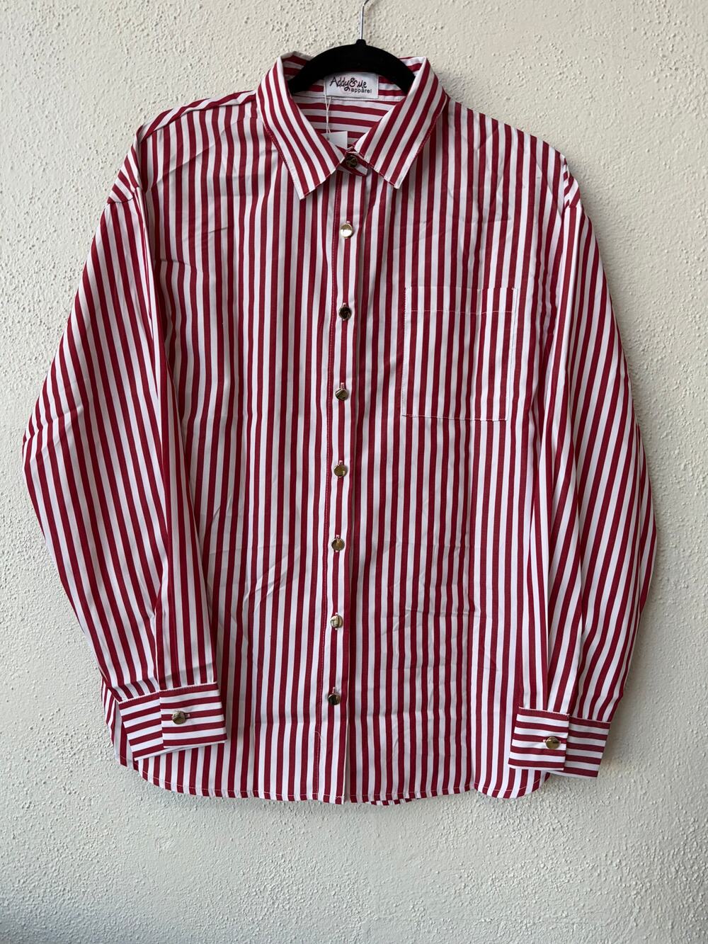 Red Striped Button Up